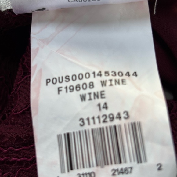 David's Bridal Wine A-Line Skirt - Picture 12 of 15